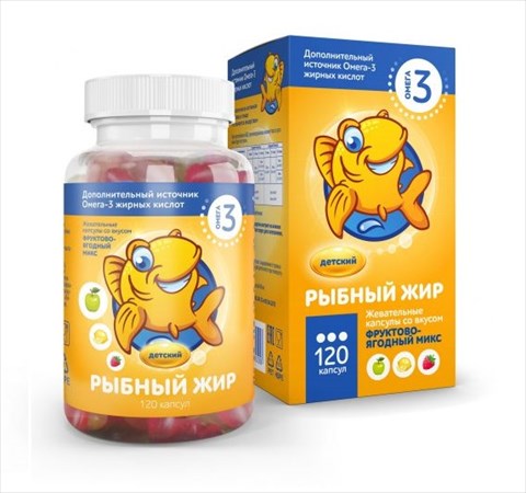 рыбный жир асна для детей мультифрукт n120 капс жев фото