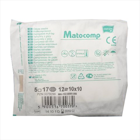 салфетки стер матокомп 10смx10см n5 12-ти слойные фото