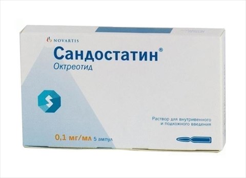 сандостатин р-р для в/в и п/к введ 0,1мг/мл 1мл n5 фото