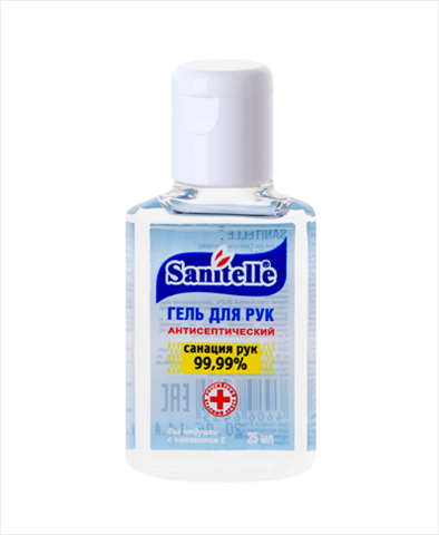 санитель гель для рук антисептический с витамином е 25 мл фото