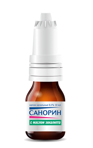 санорин капли назальные с маслом эвкалипта 0,1% 10 мл фото