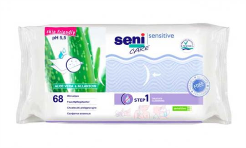сени care салфетки влажные для чувствительной кожи с алоэ n68 фото