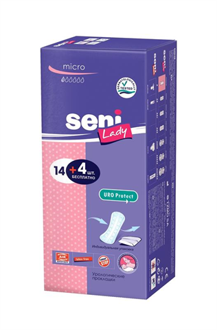 сени леди микро прокладки урологические n14 плюс 4 фото