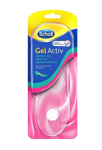 шоль гельактив стельки для обуви на среднем каблуке фото