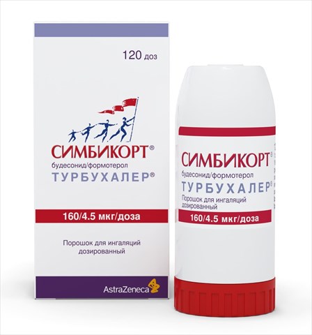симбикорт турбухалер порошок для ингаляций 160 мкг плюс 4,5 мкг 120 доз фото