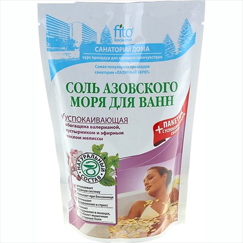 фитокосметик санаторий дома соль для ванн морская 530г азовская успокаив фото