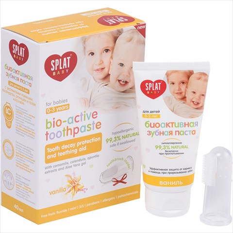 сплат бэби з/паста 40мл ваниль плюс з/щ силик до 3-х лет фото
