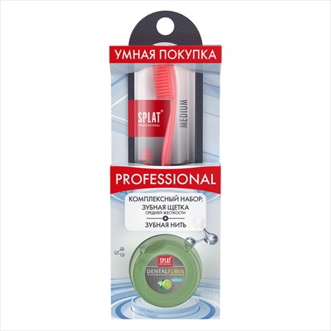 сплат профессионал набор з/щетка ультра комплит ср плюс з/нить бергамот/лайм фото