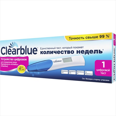 тест на беременность клиаблу цифровой с индикатором срока беременености фото
