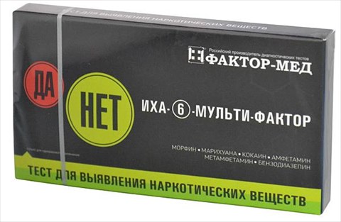 тест на наркотики иха-6-мульти (6 видов наркотиков в моче) фото