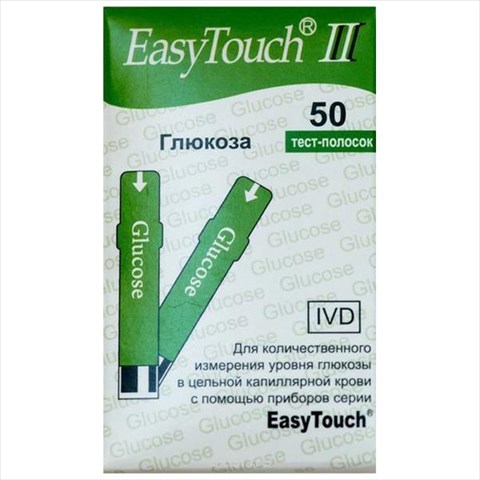 тест-полоски для прибора easy touch gchb на глюкозу n50 фото