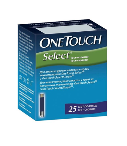 Тест-полоски для глюкометра one touch селект n25 цена 758 руб в Москве ...