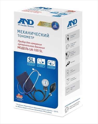 тонометр анд ua-100 sl механический с фонендоскопом манжет 23-37см фото