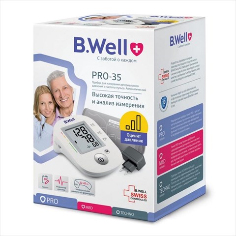 тонометр автомат b well pro-35 с адаптером плюс манжета m-l фото