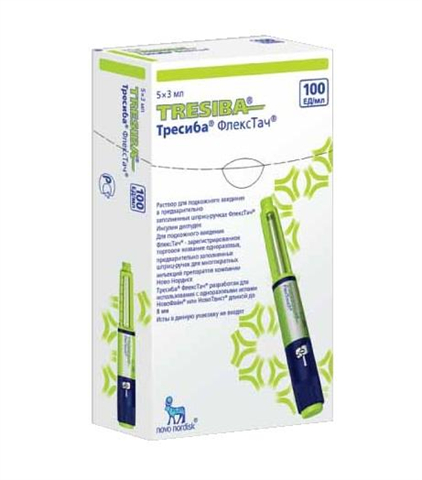 тресиба флекстач раствор для инъекций 100 ме/мл 3 мл n5 шприц-ручек фото