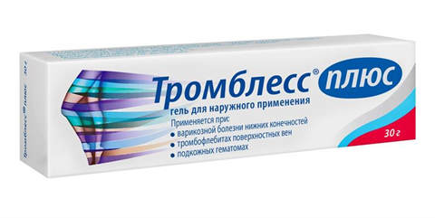 тромблесс плюс гель для наружн примен 30г фото