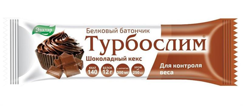 турбослим батончик 50г шоколадный кекс фото