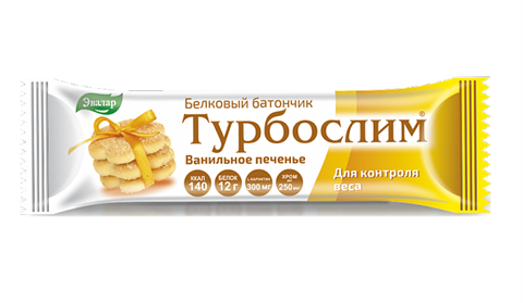 турбослим батончик 50г ванильное печенье фото
