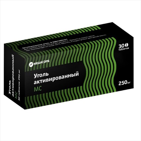 уголь активированный-медисорб таб 250мг n30 фото