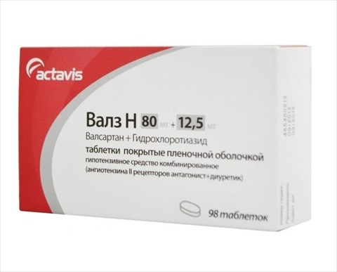 валз н 80 мг плюс 12,5 мг n98 табл фото