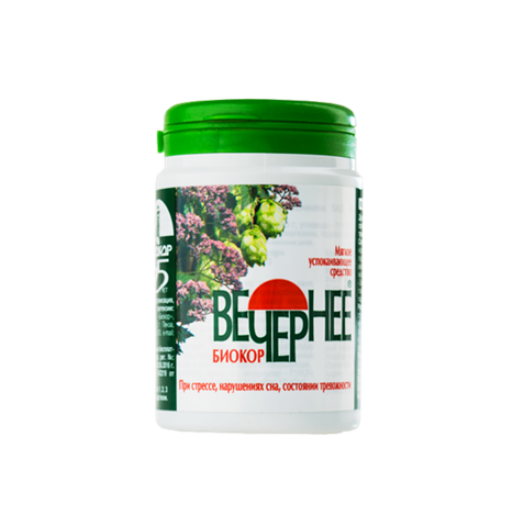 вечернее биокор n120 валериана плюс хмель плюс мята фото