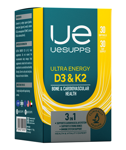 уесаппс ультра энержи витамин д3 и к2 капс n30 фото