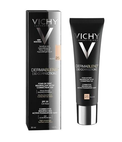 виши дермабленд 3d крем тональный 30мл тон 25 для проблемной кожи фото