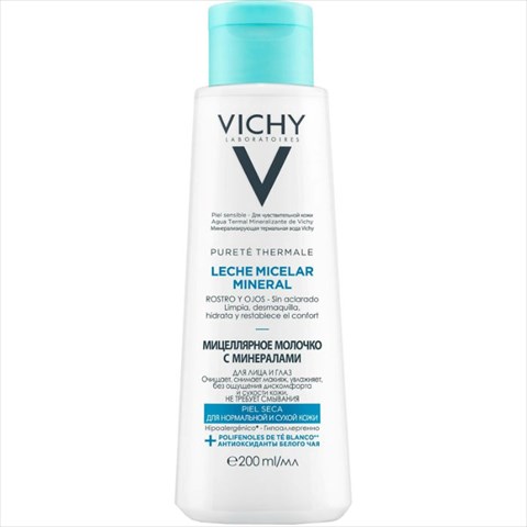 виши пюрте термаль молочко мицелл 200мл для сух и норм кожи фото