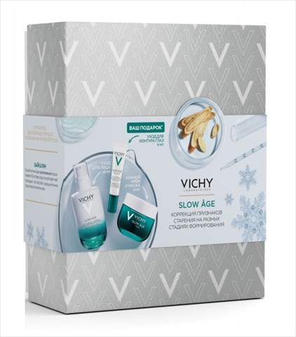виши слоу аж набор (флюид 50мл плюс крем ночн 50мл плюс крем для глаз 15мл) фото
