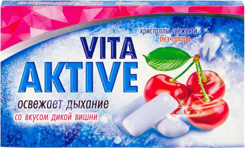 вита актив резинка жеват б/сахара вишня n12 фото