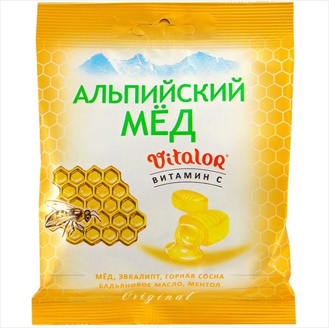 виталор карамель леденц 60г вит с и альпийский мед фото