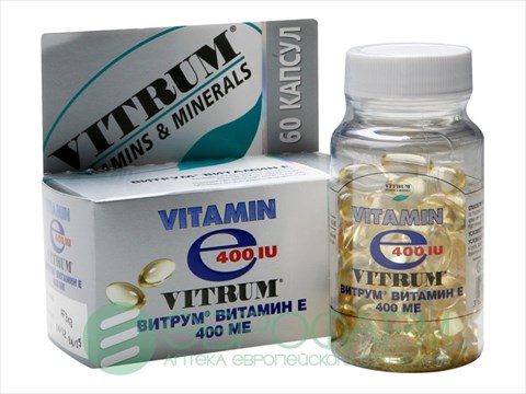 витрум витамин е 400ме n 60 капс фото