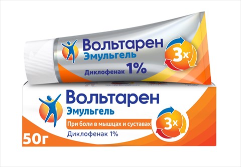 вольтарен эмульгель 1% 50 г фото