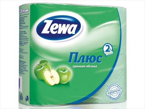 зева бумага туалетная 2хслойная яблоко n4 рулона фото