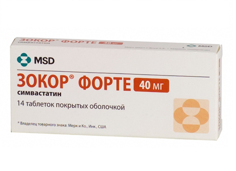 зокор форте 40 мг n14 табл фото