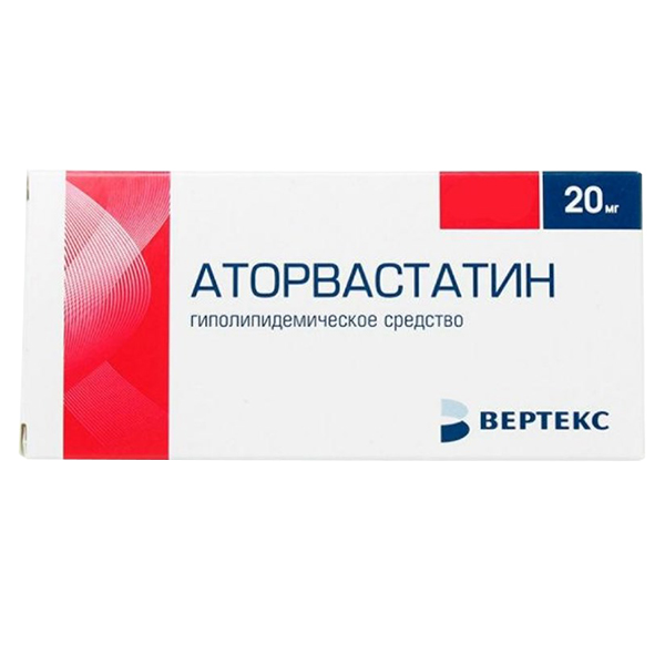 Аторвастатин-вертекс таб ппо 20мг N90 цена 923 руб ,  .