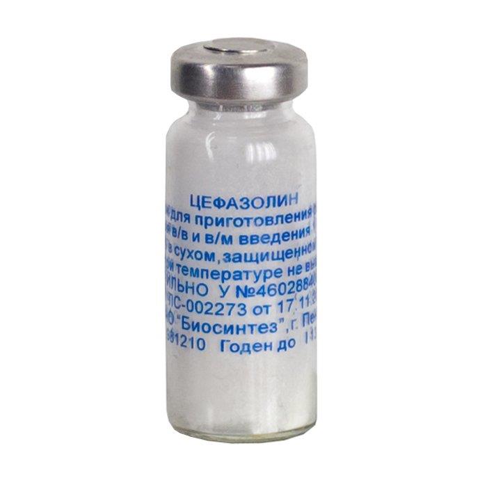 Цефазолин порошок для инъекций 1 г N1 фл цена 46,2 руб ,  .